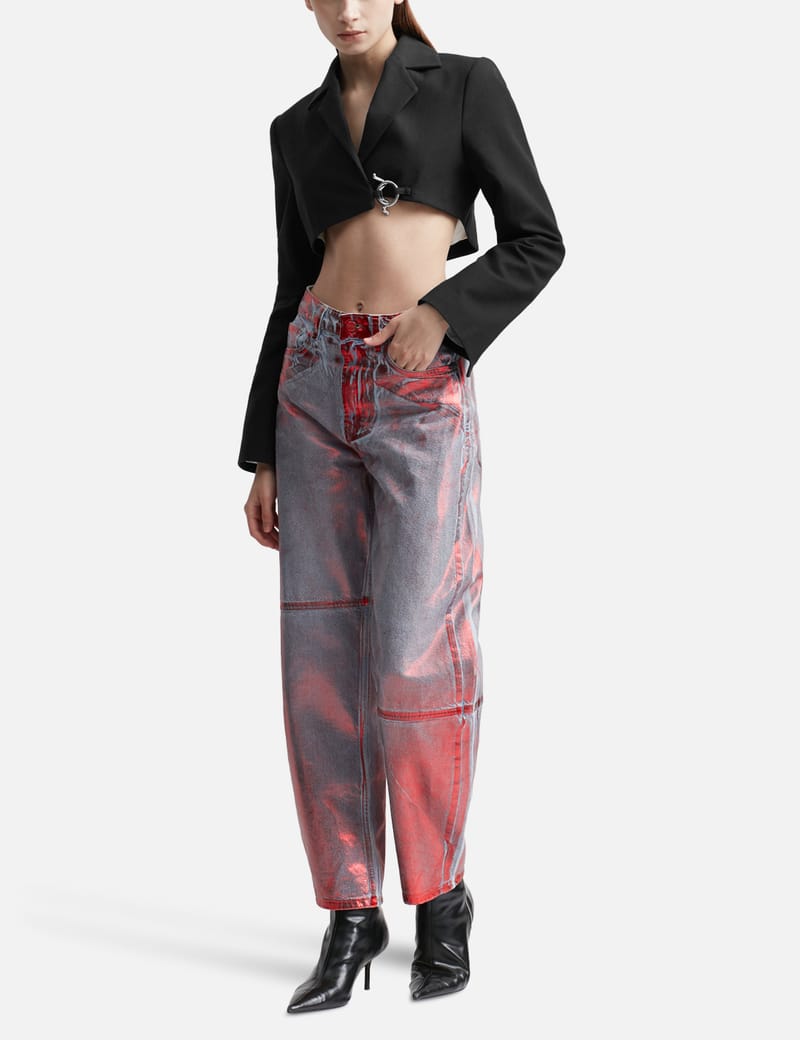 Ganni - SUITING CROPPED BLAZER | HBX - Globally Curated