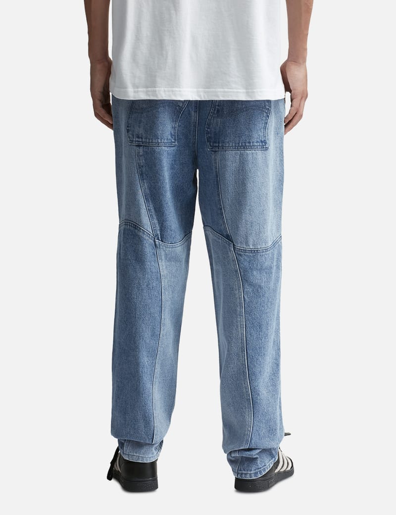 Blocked Relaxed Denim Pants