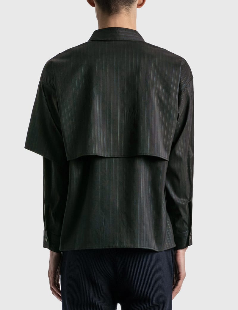 JieDa - Silk Stripe Trench Shirt | HBX - Globally Curated Fashion