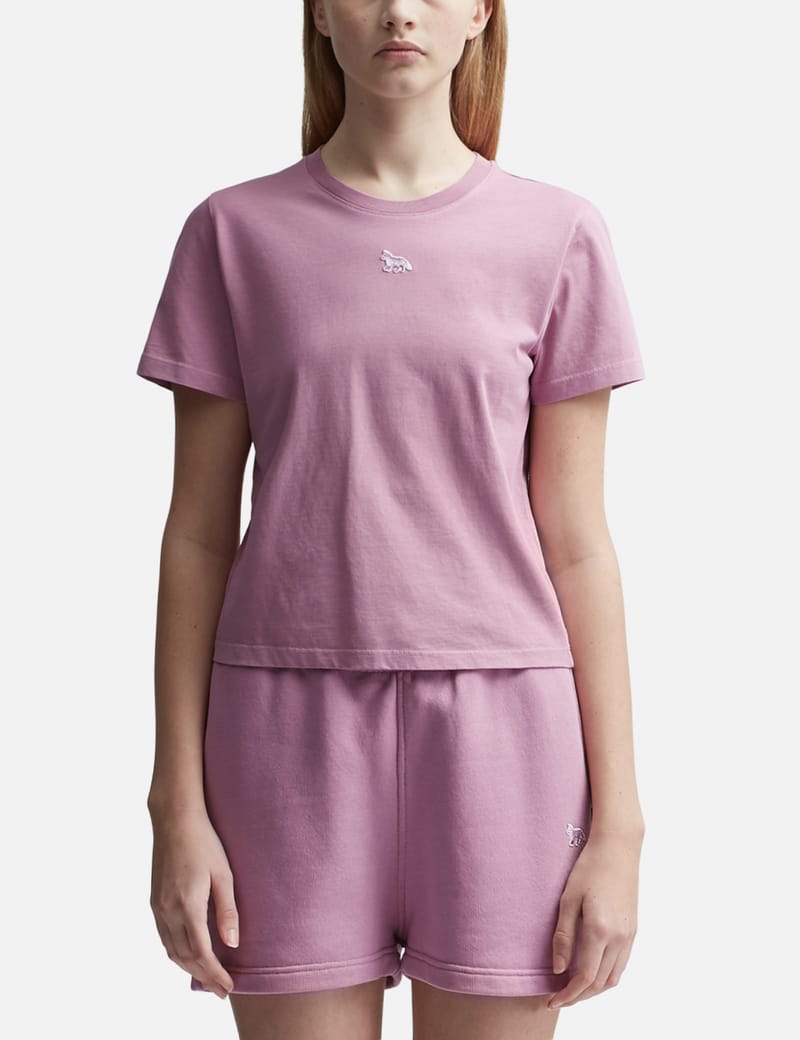 MAISON KITSUNE｜SHORT-SLEEVED ROUND NECK T-SHIRTS (BABY BABY FOX RIBBED FITTED TEE-SHIRT | Maison Kitsuné