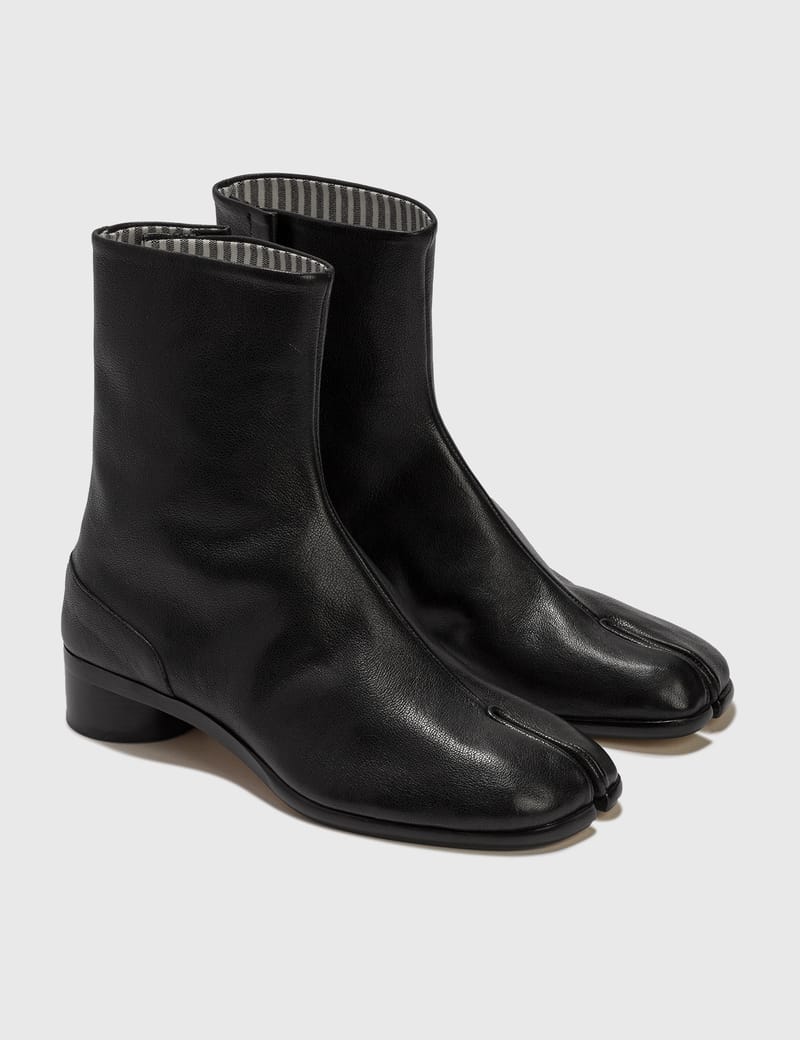 Maison Margiela - Tabi Leather Ankle Boots | HBX - Globally