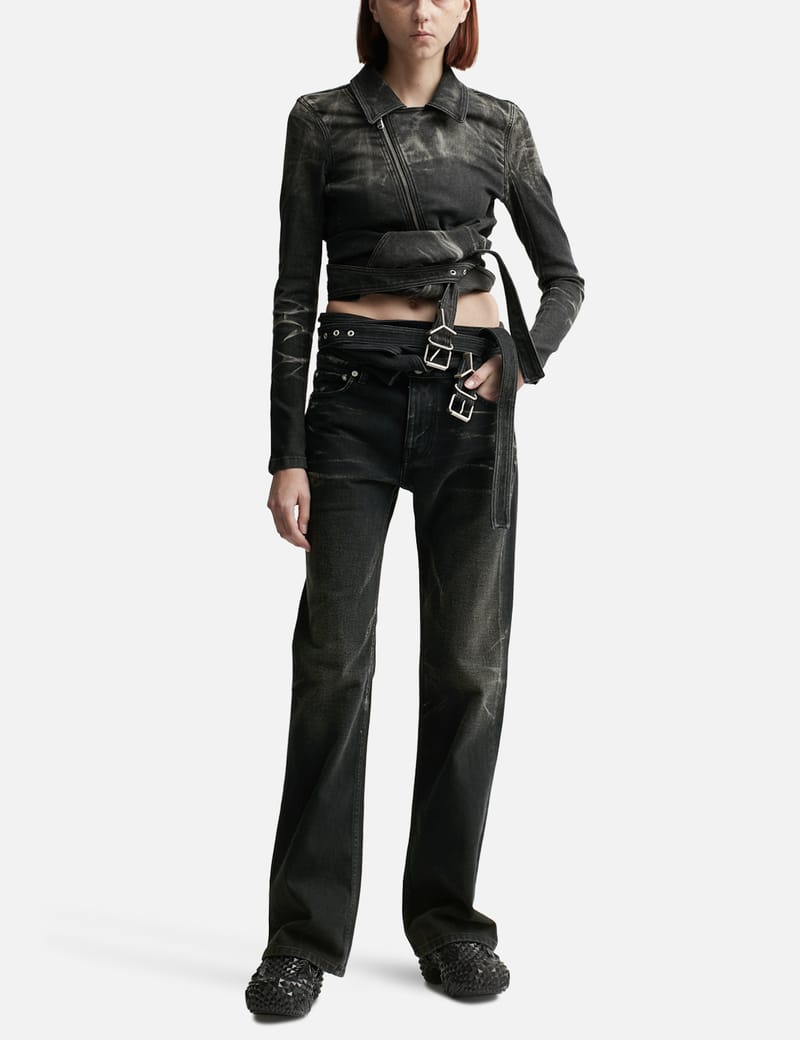 Y/PROJECT - Wrap Fitted Denim Jacket | HBX