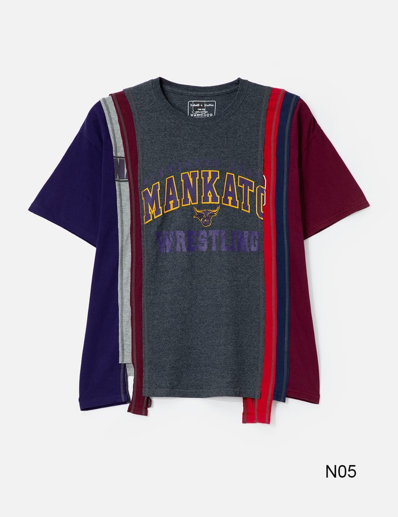 Needles 7 Cut Wide T-Shirt - College - Reworked vintage patchwork