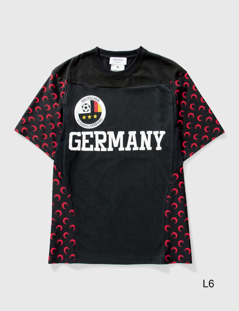 Marine Serre - UNISEX MOON-PANEL GRAPHIC T-SHIRT | HBX