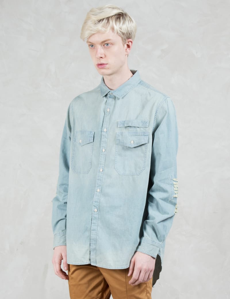 Stampd - Repaired Denim Shirt | HBX - Globally Curated Fashion and