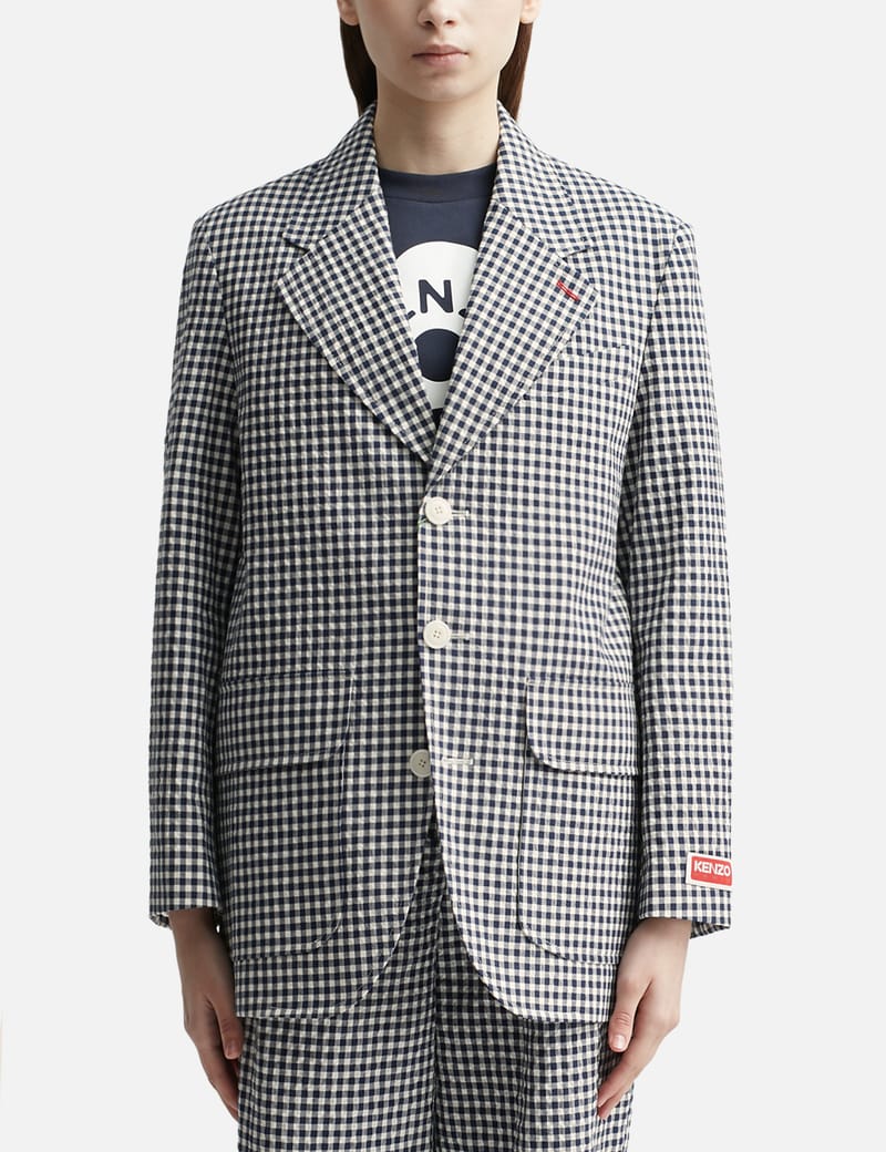 Kenzo - Oversized Gingham Blazer | HBX - Globally Curated