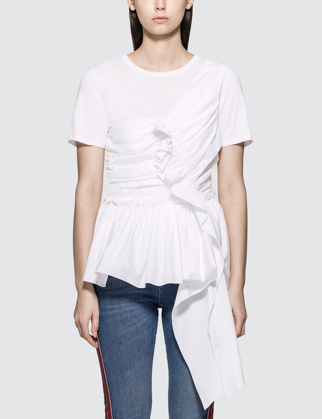 Alexander McQueen - Deconstructed Peplum T-shirt | HBX - Globally ...