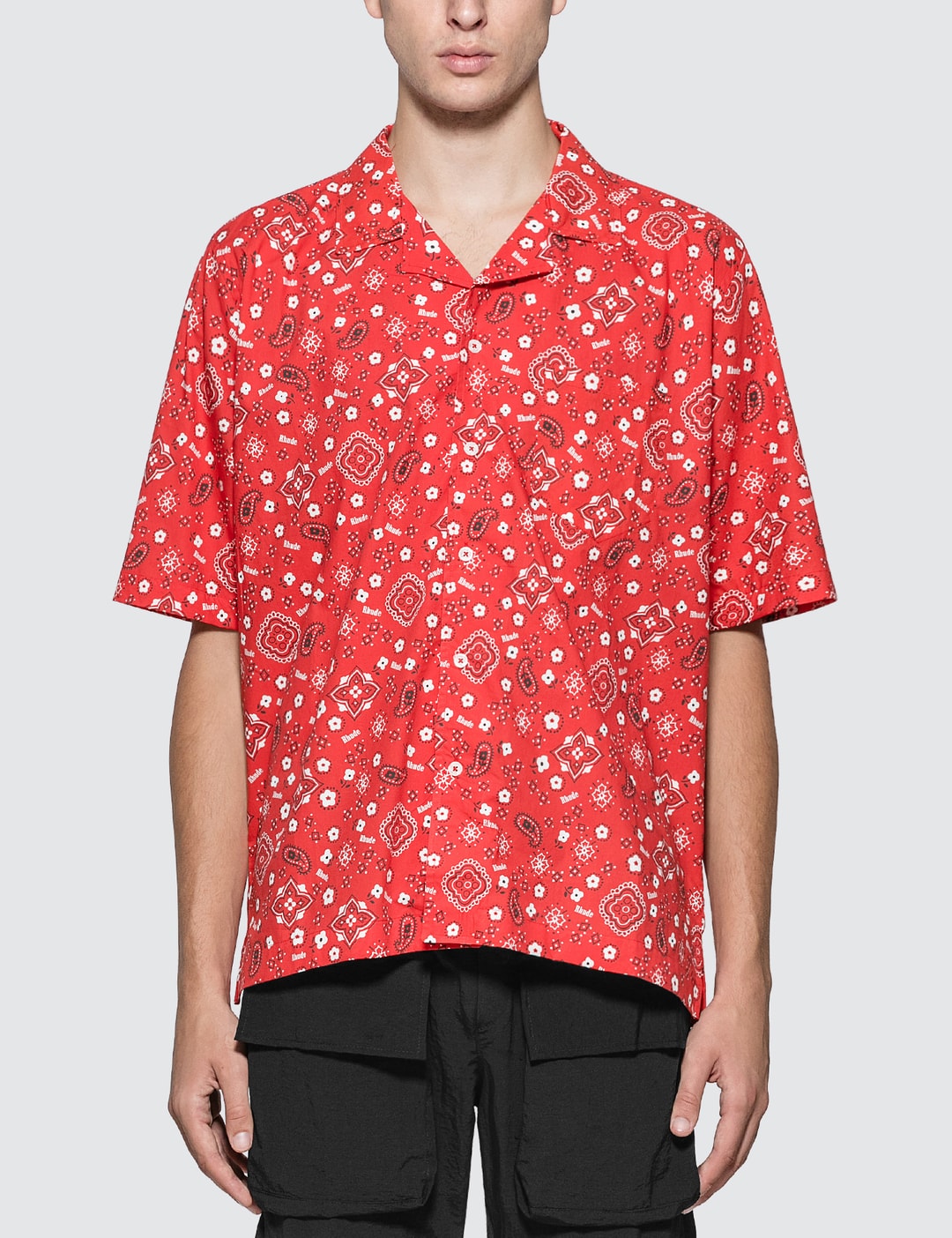 Rhude Bandana Hawaiian Shirt HBX Globally Curated Fashion and Lifestyle by Hypebeast