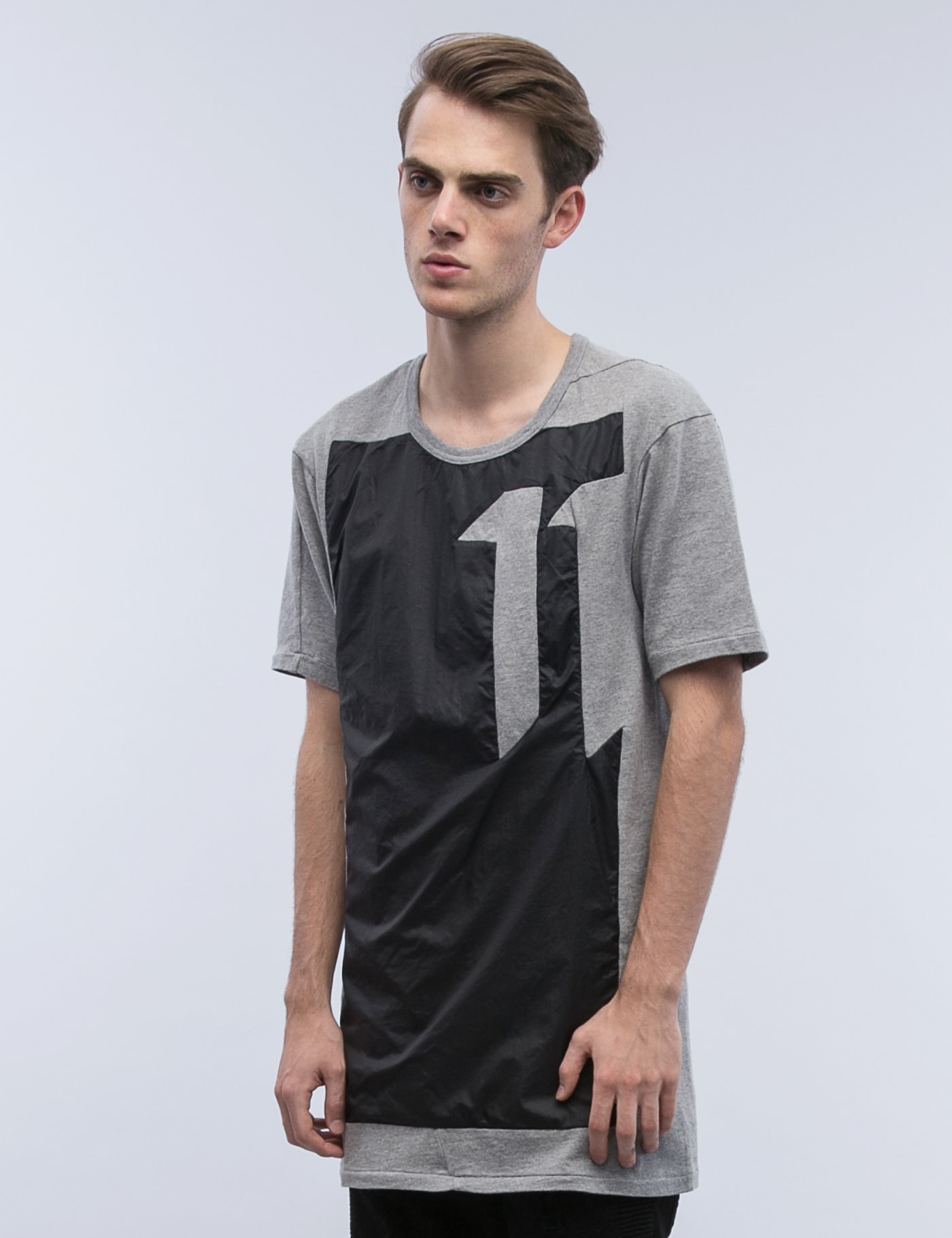 11 By Boris Bidjan Saberi - 11 Block Graphic Asymmetrical S/S T-Shirt | HBX