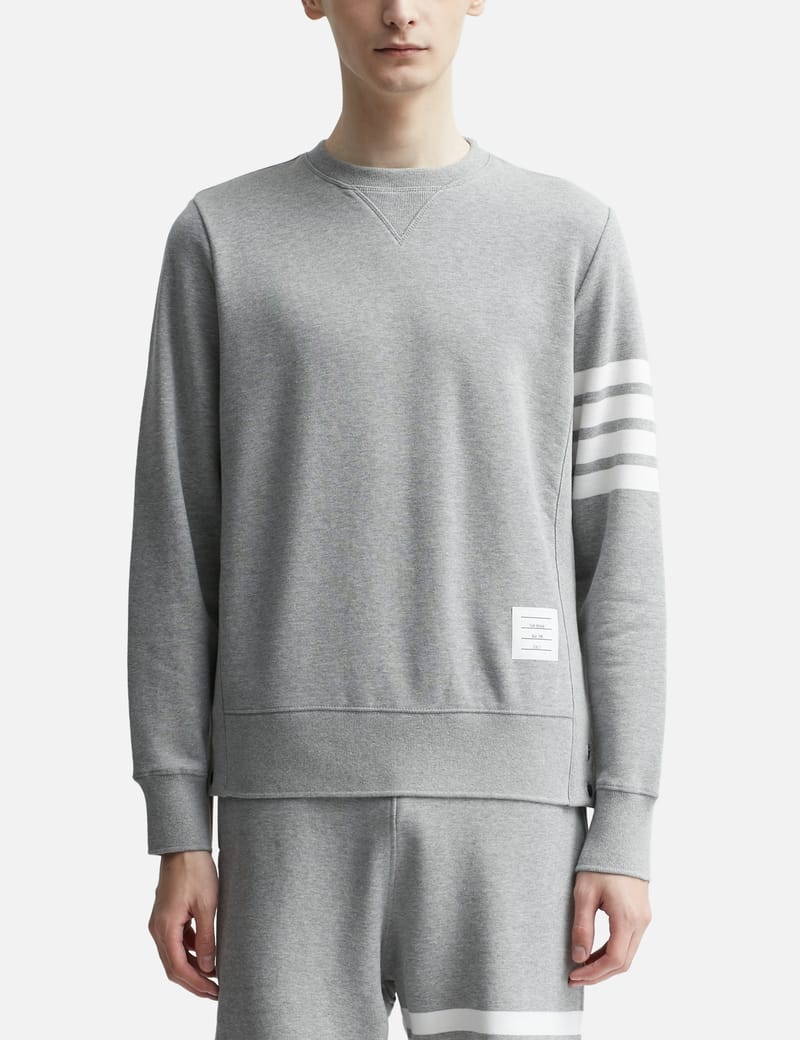 トム ブラウン - ループバック ジャージーニット 4-BAR クルーネック