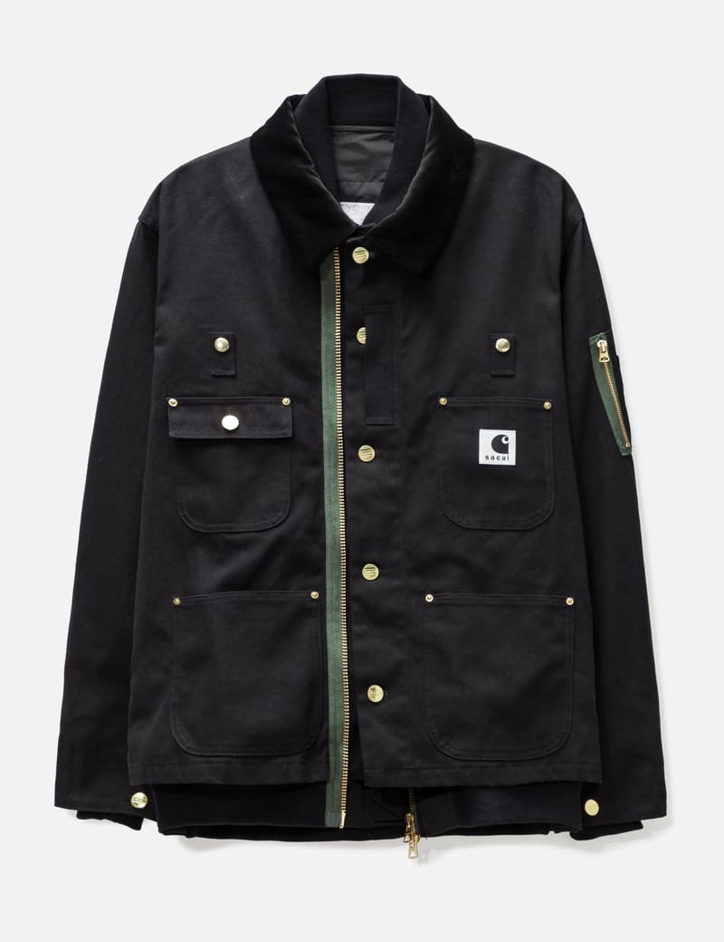 Sacai - Sacai X Carhartt WIP Canvas x MA-1 Jacket Michigan | HBX Sacai - Sacai X Carhartt WIP Canvas x MA-1 Jacket Michigan | HBX