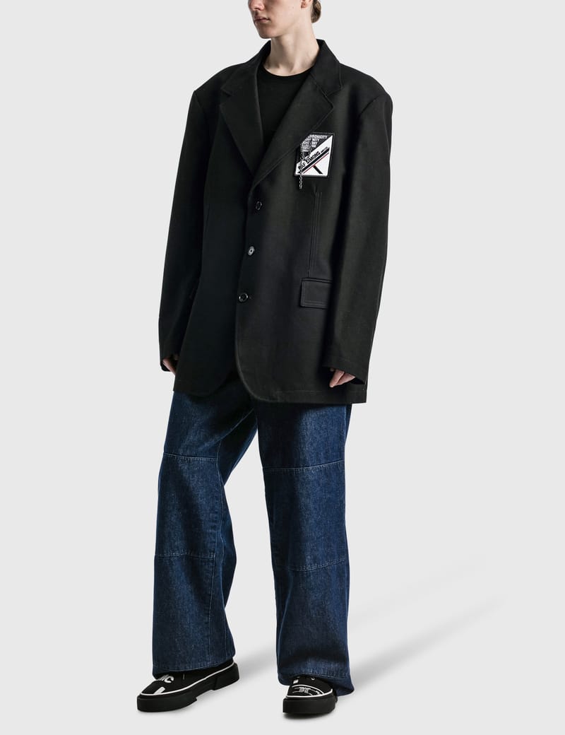 Raf Simons - Boxy Oversized Cotton Blazer | HBX - HYPEBEAST 為您