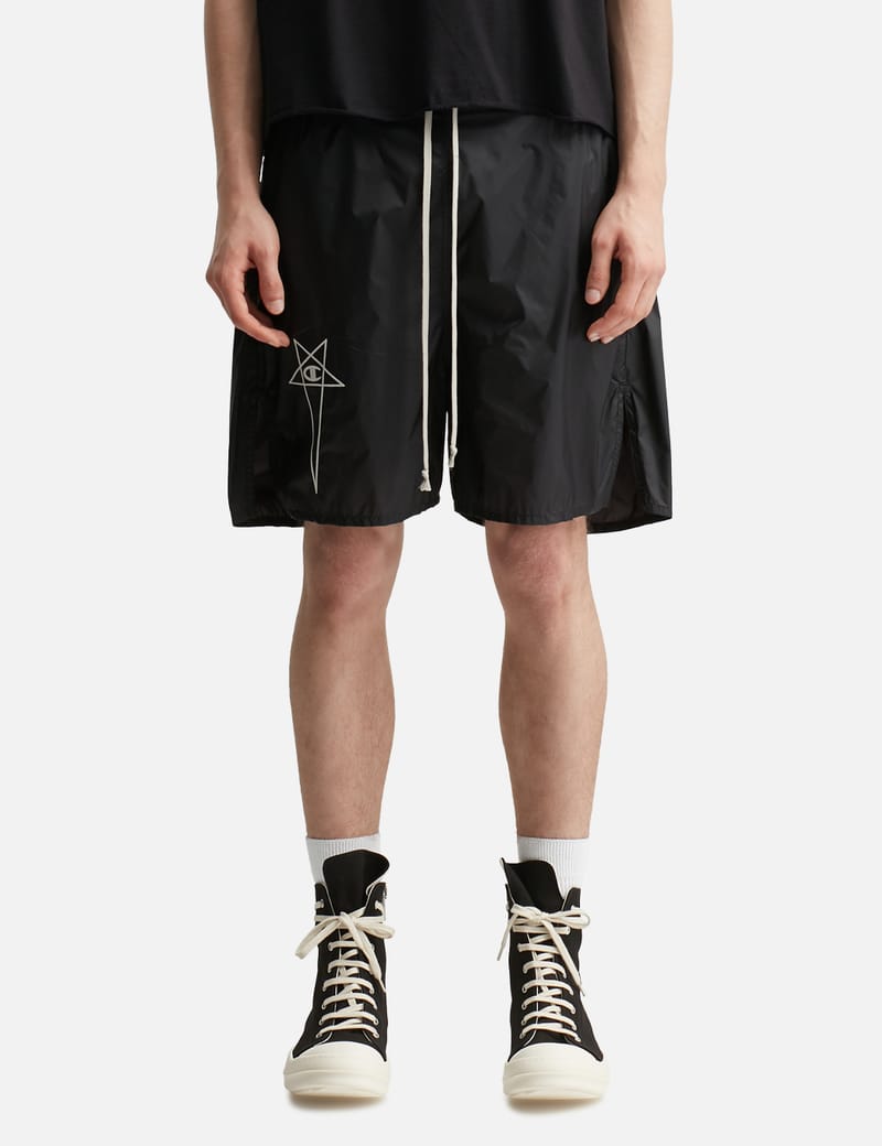 Rick Owens - Rick Owens x Champion Nylon Shorts | HBX