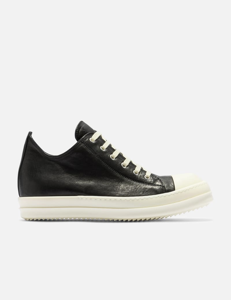 Rick Owens - WAXY GOAT LEATHER LOW SNEAKERS | HBX