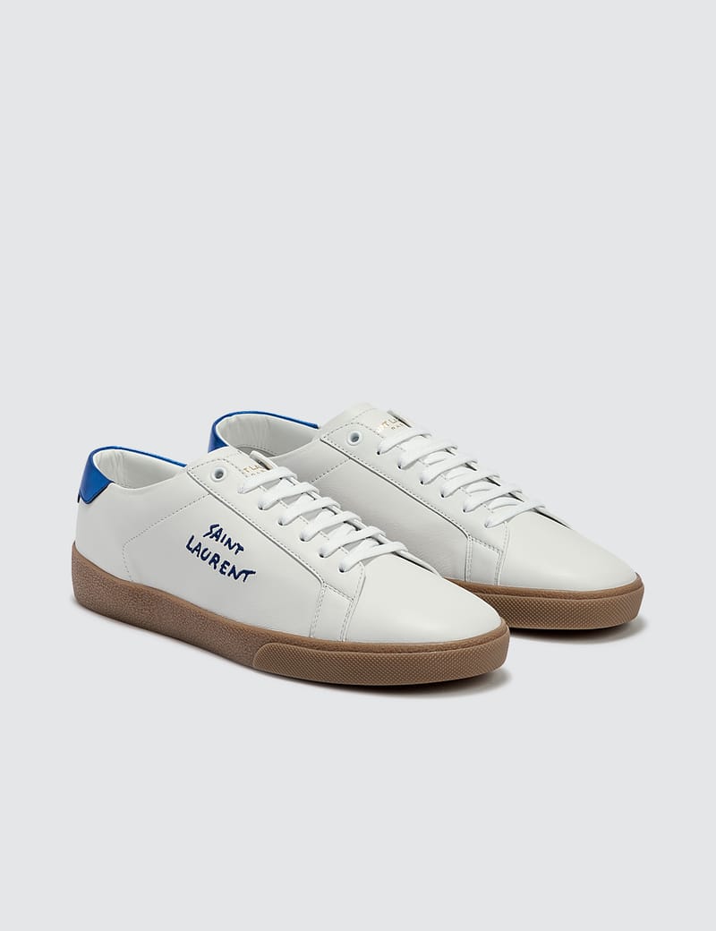 【関税＆送料込み】Saint Laurent Court Sl/06 Sneakers With Court Classic SL/06 leather sneakers in white - Saint
