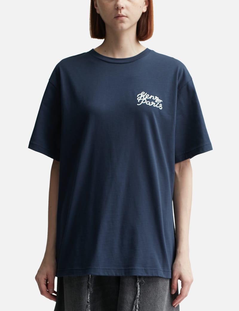 KENZO 花柄 Tシャツ L ネイビー KENZO - KENZO ケンゾー 花柄 グラフィックプリント 半袖Tシャツ