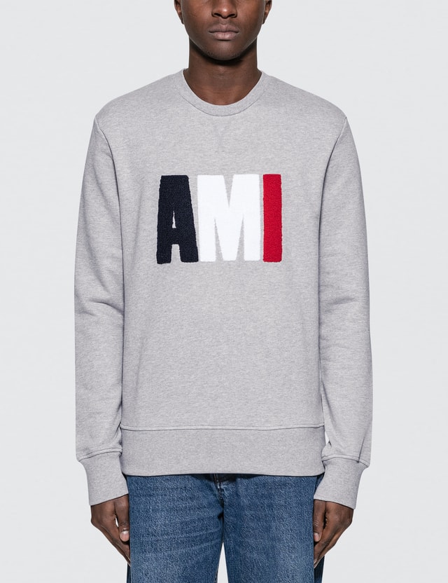 Ami - Big Ami Logo Crewneck Sweatshirt | HBX
