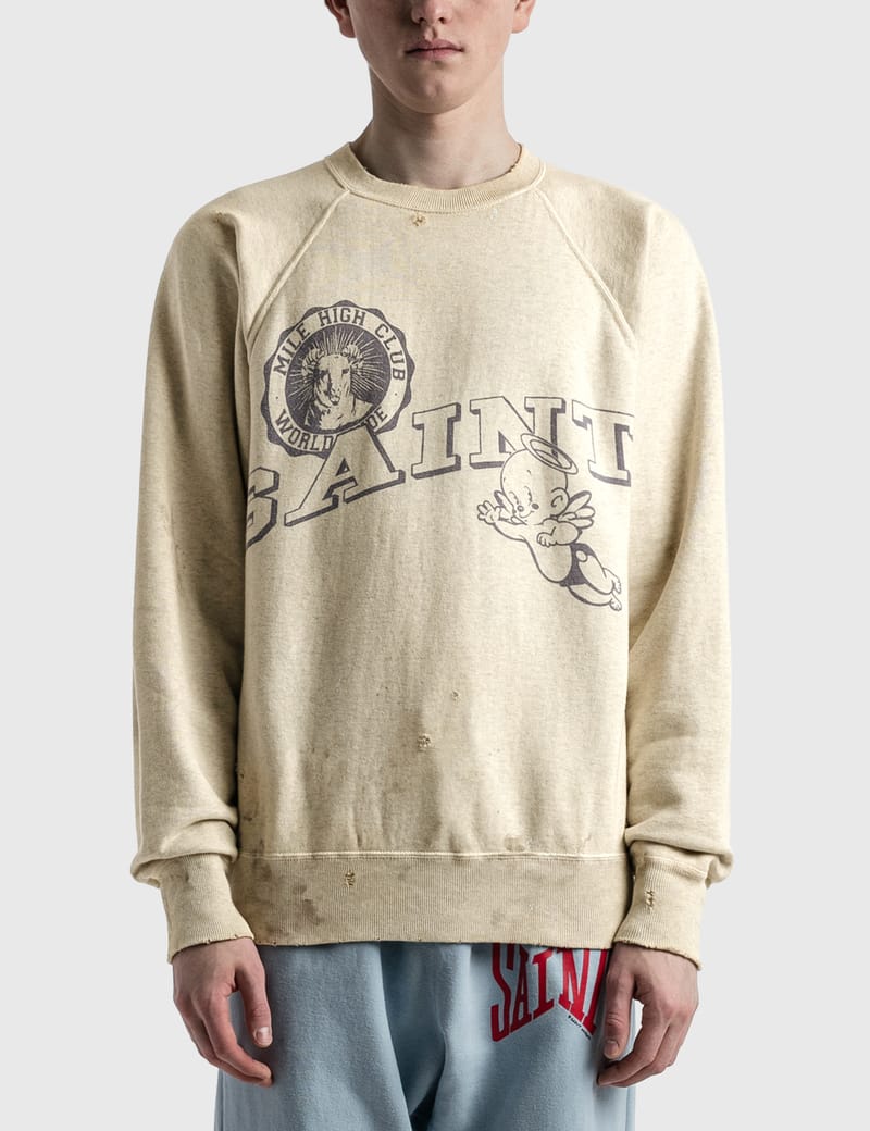 Saint Michael - BABY MICHAEL SWEATSHIRT | HBX - HYPEBEAST 為您搜羅