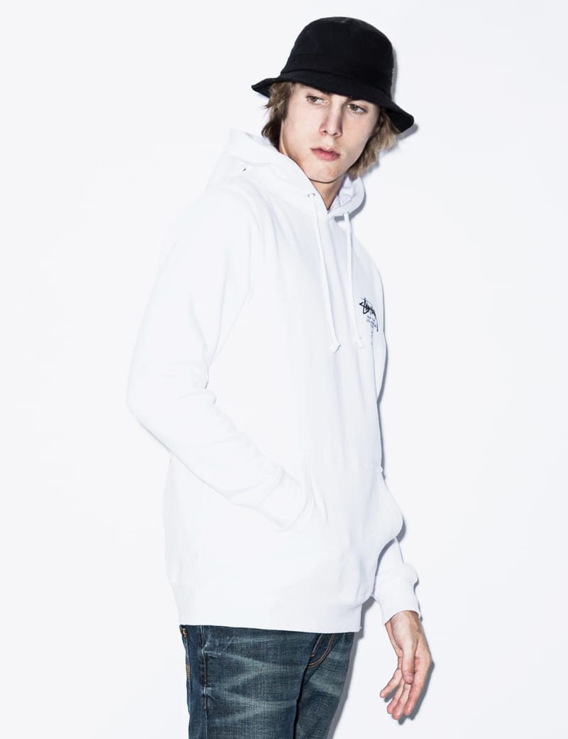 Stüssy - White World Tour Hoodie | HBX - Globally Curated Fashion