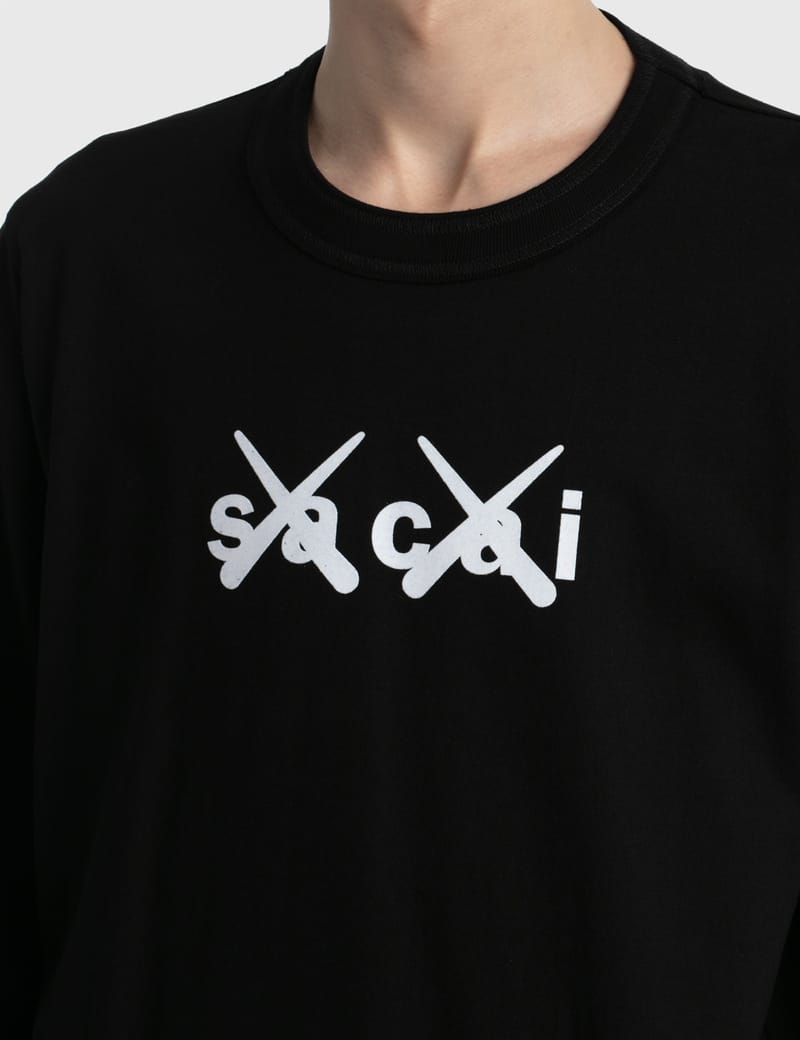 sacai x KAWS / Flock Print T-Shirt【サイズ1】サカイ