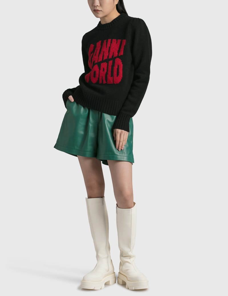 Ganni - Ganni World Puff Shoulder Sweater | HBX - Globally Curated