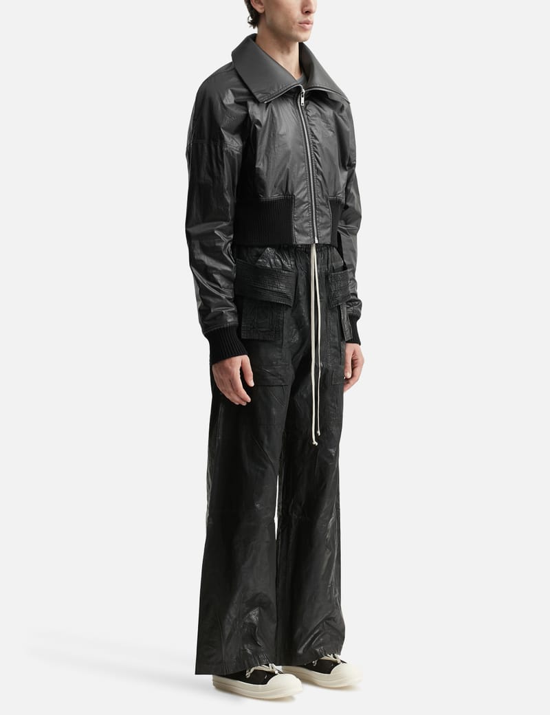 Rick Owens Dracucollar Cropped Jacket - GOTS organic cotton, water