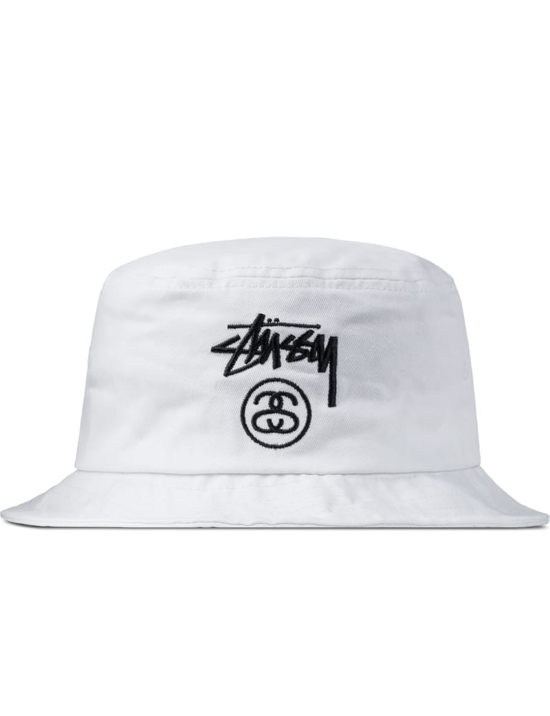 White stussy hot sale bucket hat