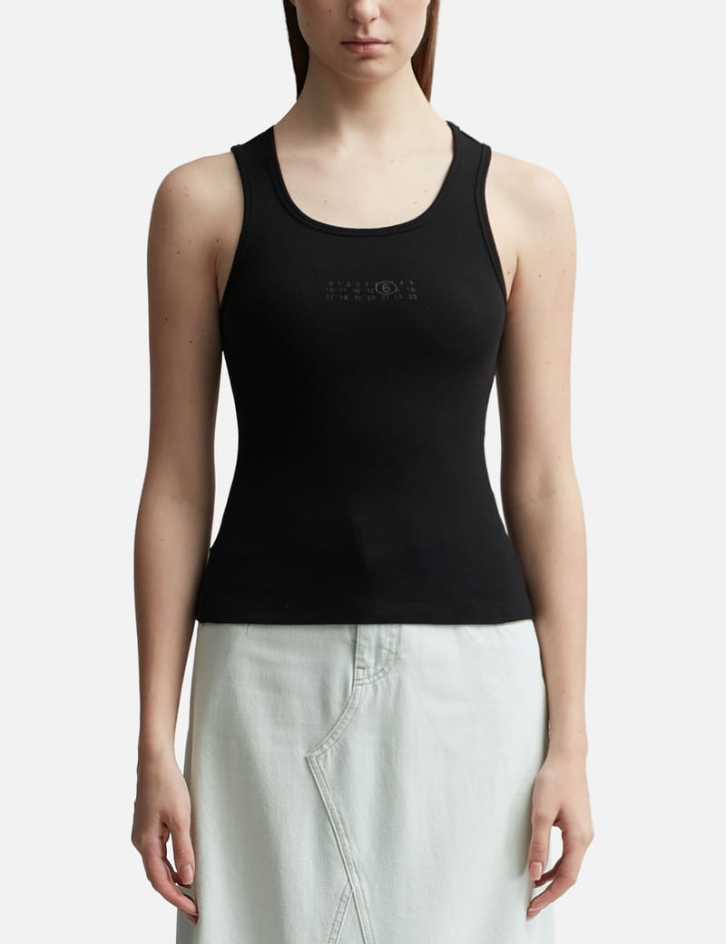 【あすつく】 Maison MM6 Margiela HBX | Top Vest Jersey Rib Cotton - トップス