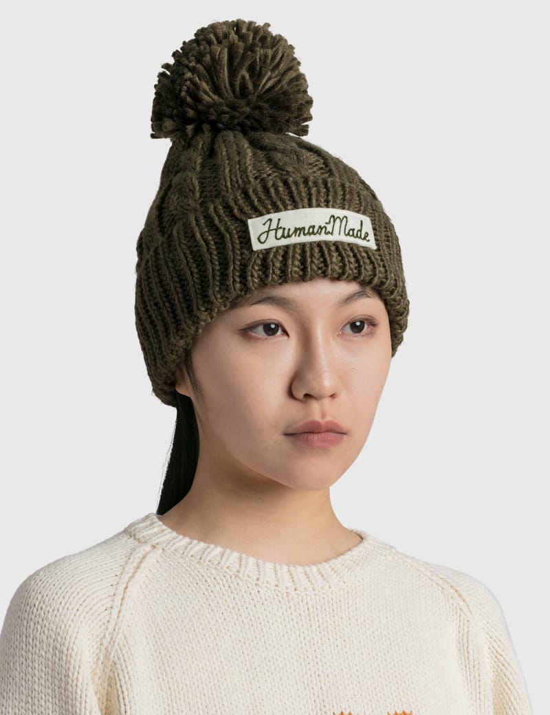 Human Made - Cable Pop Beanie | HBX - Globally Curated Fashion and