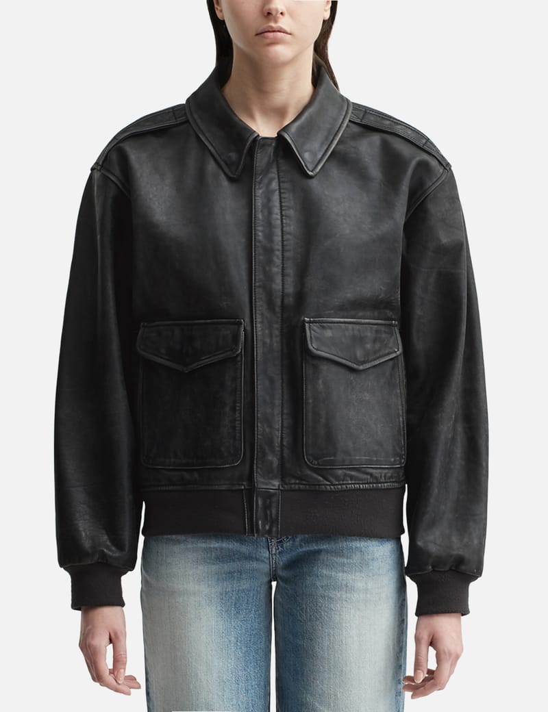 GLOWNY - AIR FORCE LEATHER JACKET | HBX - Globally Curated