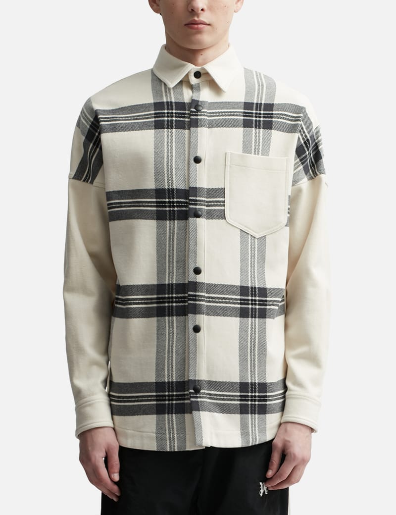 Palm Angels - BACK LOGO CHECK OVERSHIRT | HBX - ハイプ