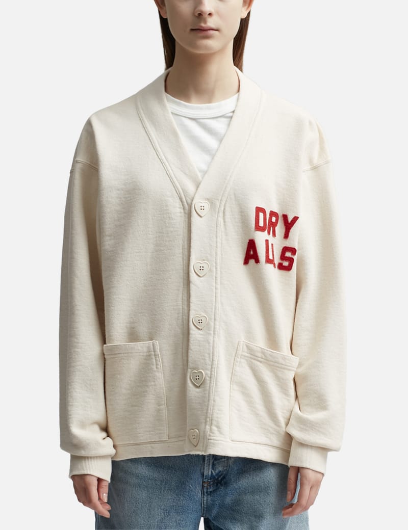 White cardigan shop sweatshirt