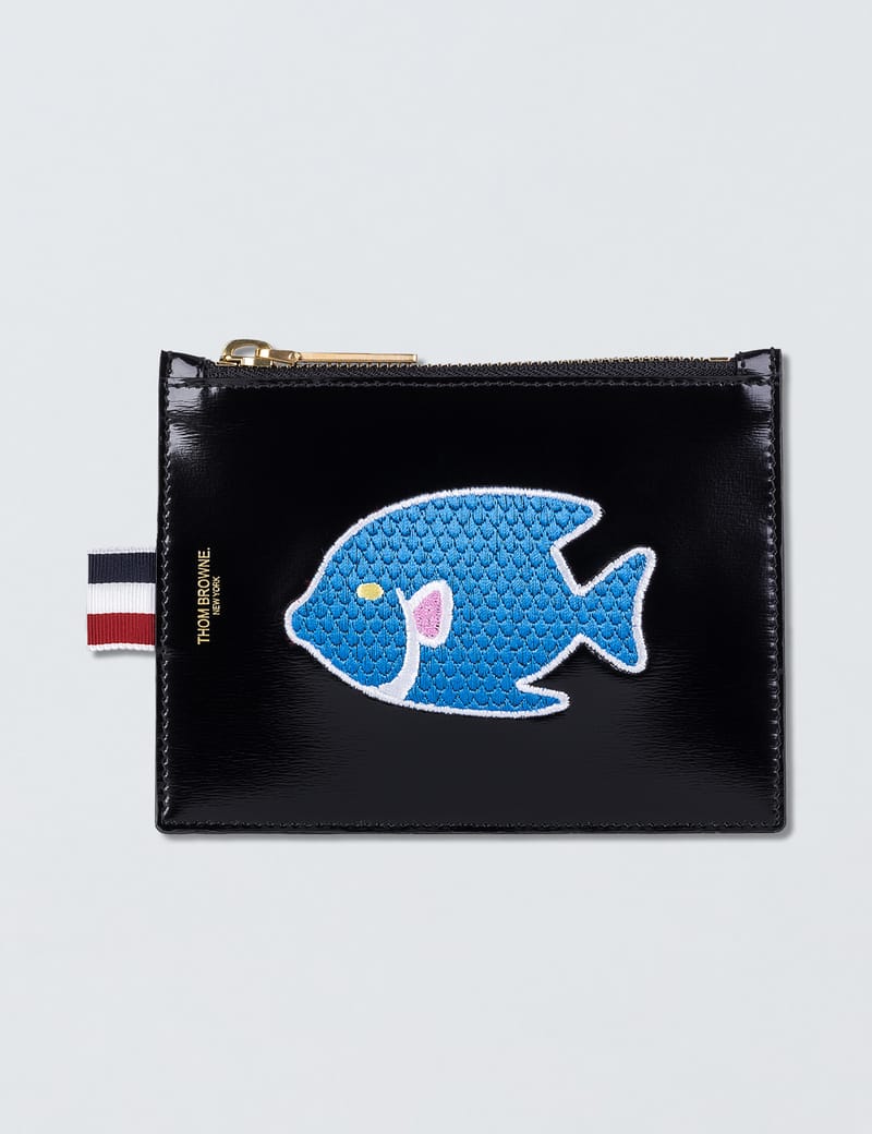 Thom Browne - Calf Leather Embroidered Small Coin Purse (14.5cm