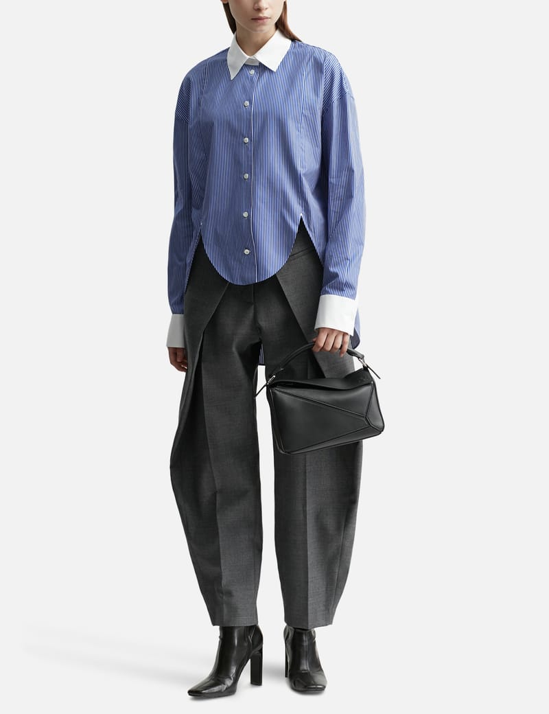 LOEWE プリーツ トラウザーズ プリーツ トラウザーズ（コットン） ブラック - LOEWE