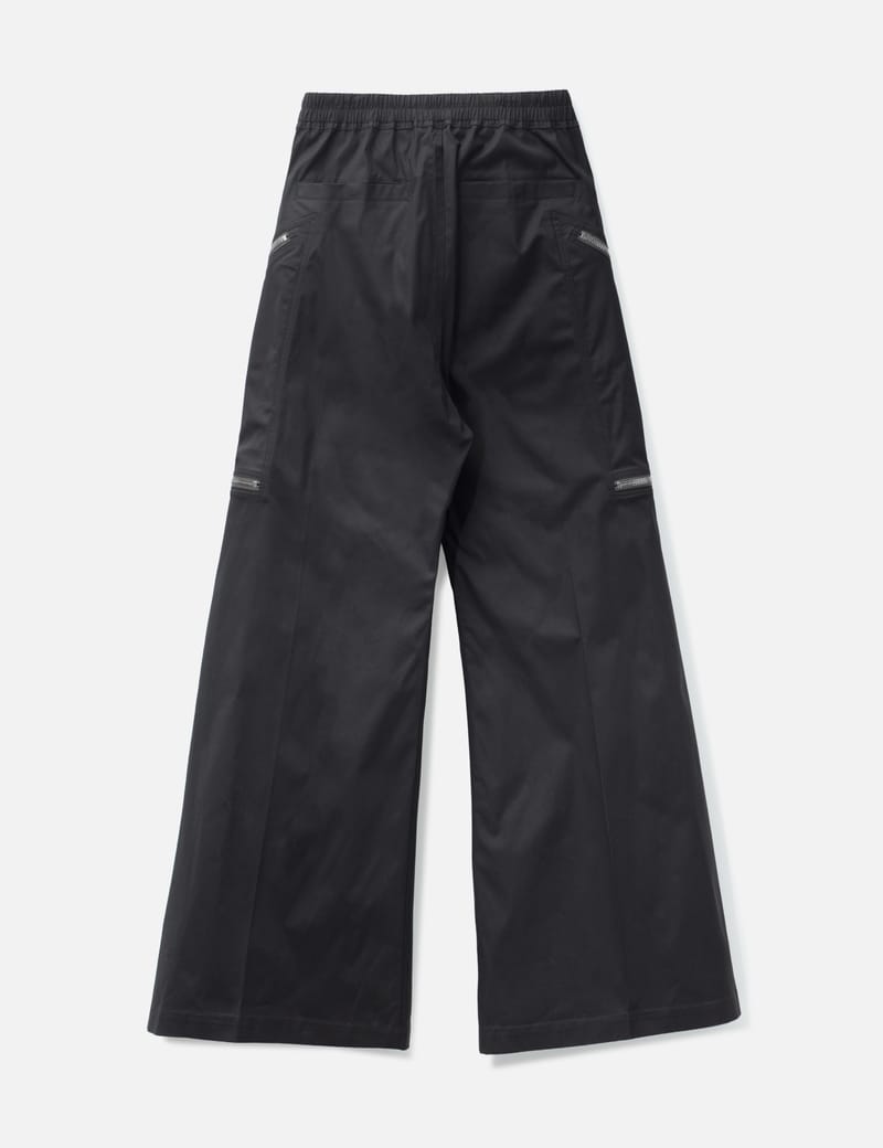 Rick Owens Heizer Bela Pants - Loose black poplin pants with
