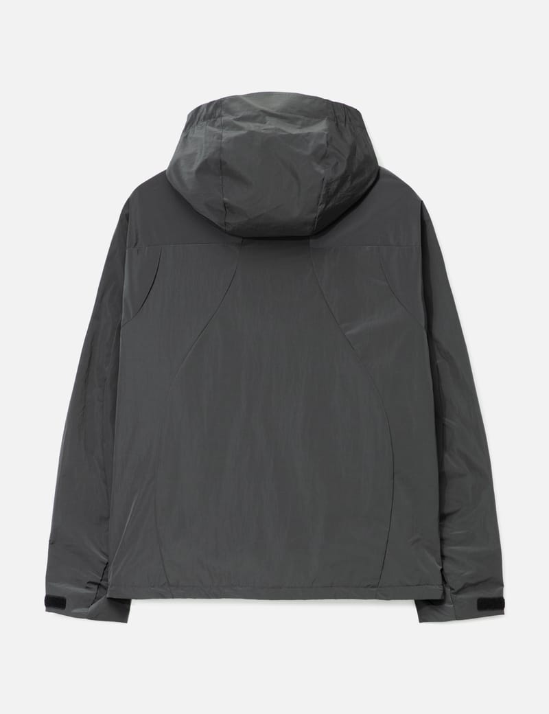 Dime Taffeta Windbreaker - Shiny nylon jacket with hood, zip
