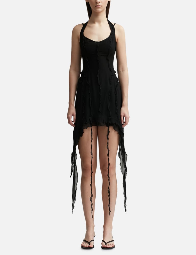 Black chiffon 2024 mini dress