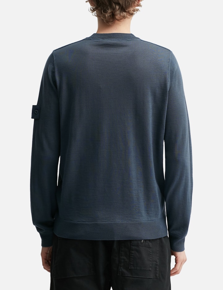 Stone Island Light Pure RWS WOOL_S.I. Ghost Crewneck Jumper - Slate ...