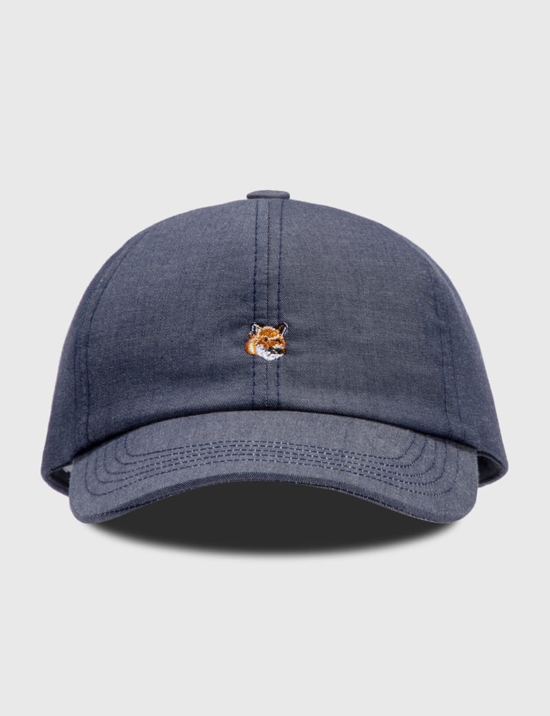 Maison Kitsuné - Small Fox Head Embroidery 6p Cap | HBX