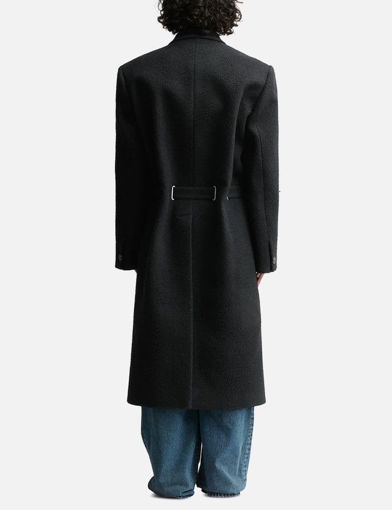 Y/PROJECT - Y Belt Brushed Wool Coat | HBX - Globally Curated