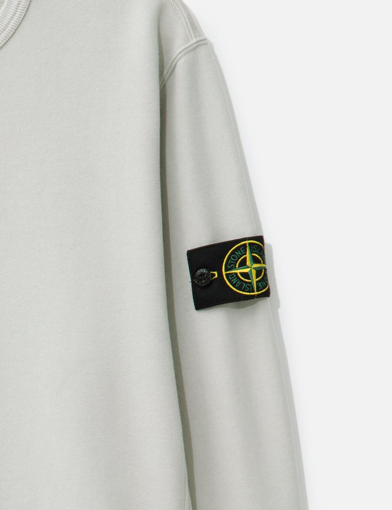 Stone Island - Brushed Organic Cotton Fleece Sweatshirt with Stone Island - Brushed Organic Cotton Fleece Sweatshirt with
