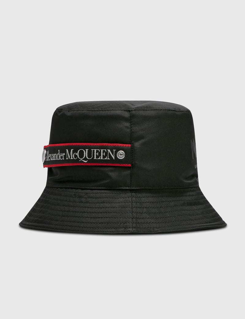 Alexander McQUEEN グラフィックバケットハット BLK/L Alexander McQueen Black Graffiti Bucket Hat Alexander McQueen