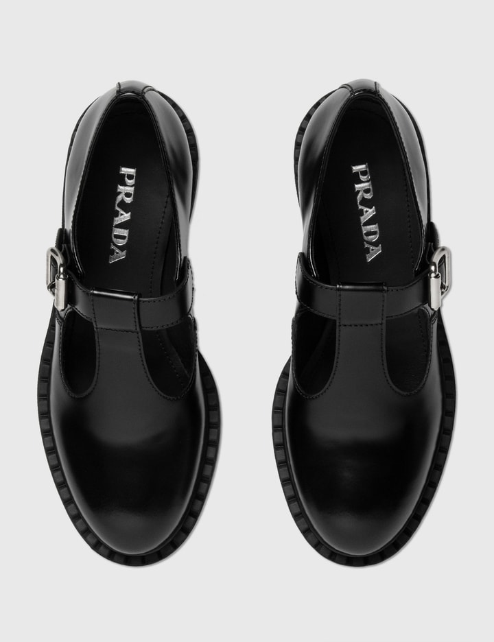 Prada Brushed Leather Mary Jane Tstrap Shoes HBX Globally