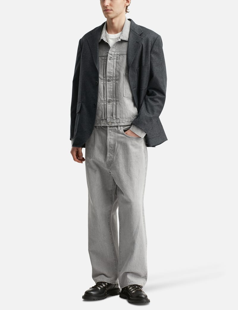 Unlikely Unlikely Assembled Blazer - Charcoal wool-cashmere