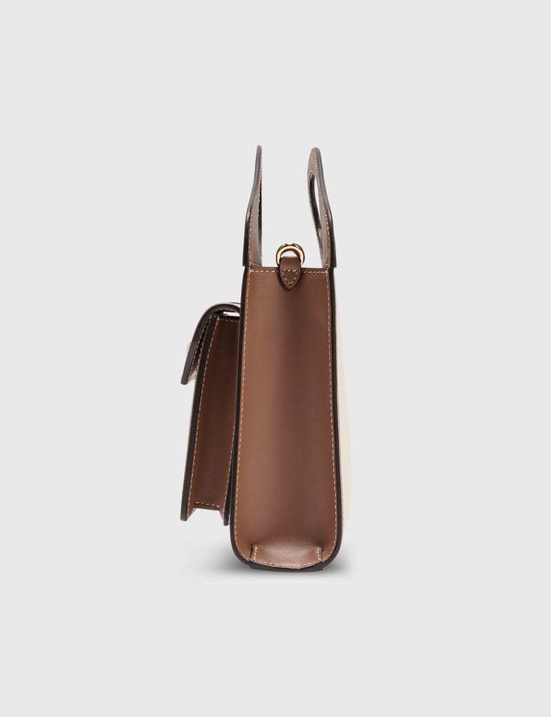 Burberry - Mini Two-tone Canvas and Leather Pocket Bag | HBX