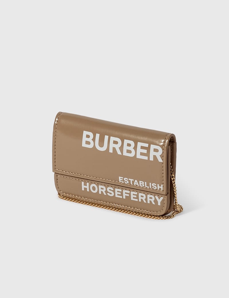 Burberry card holder with chain hot sale