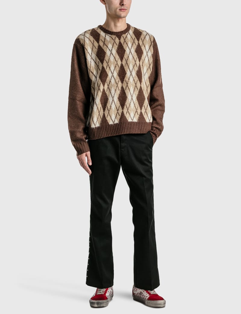 AFB - ARGYLE SHAGGY KNIT | HBX - Globally Curated Fashion and