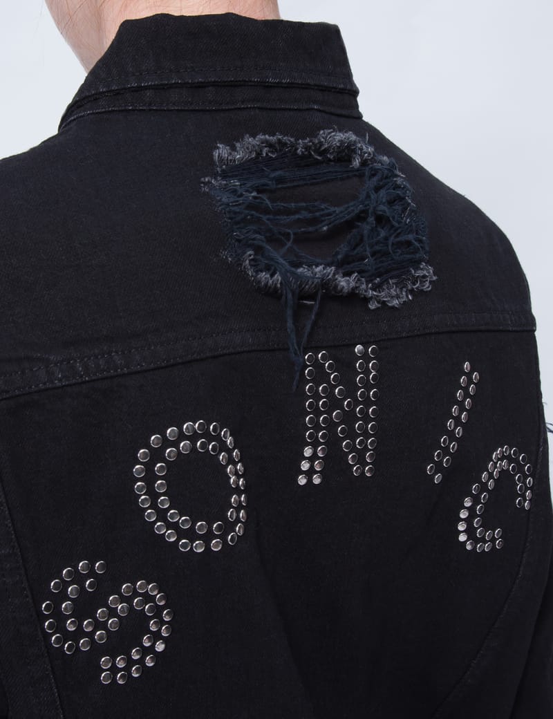 MISBHV デストロイ加工 デニムジャケット スタッズ SONIC YOU M Misbhv - Sonic You Studded Denim Jacket | HBX