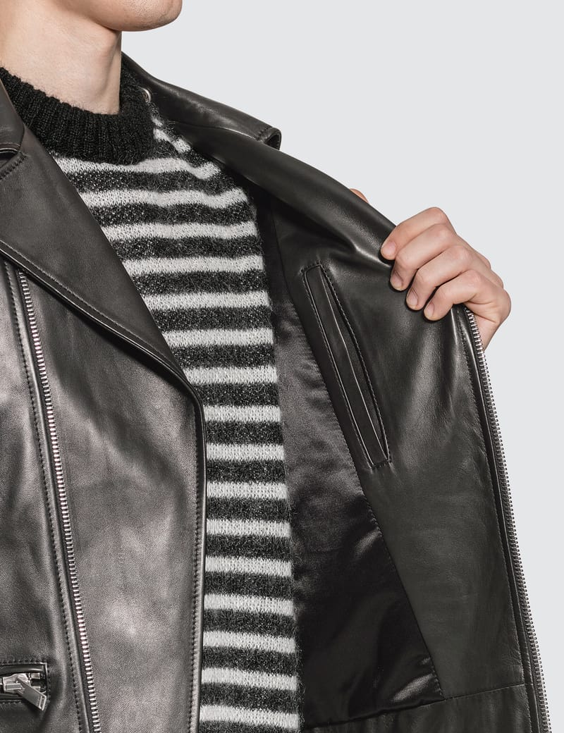 Saint Laurent - Motorcycle Leather Jacket | HBX - Globally Curated