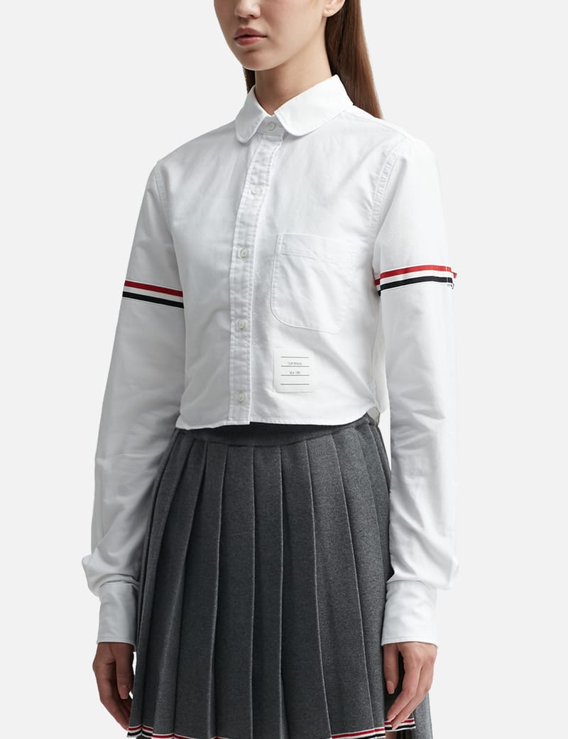 Thom Browne - Classic Cropped Round Collar Shirt | HBX - Globally